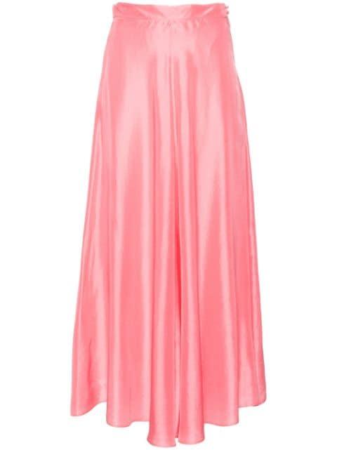 A-line silk midi skirt by FORTE_FORTE