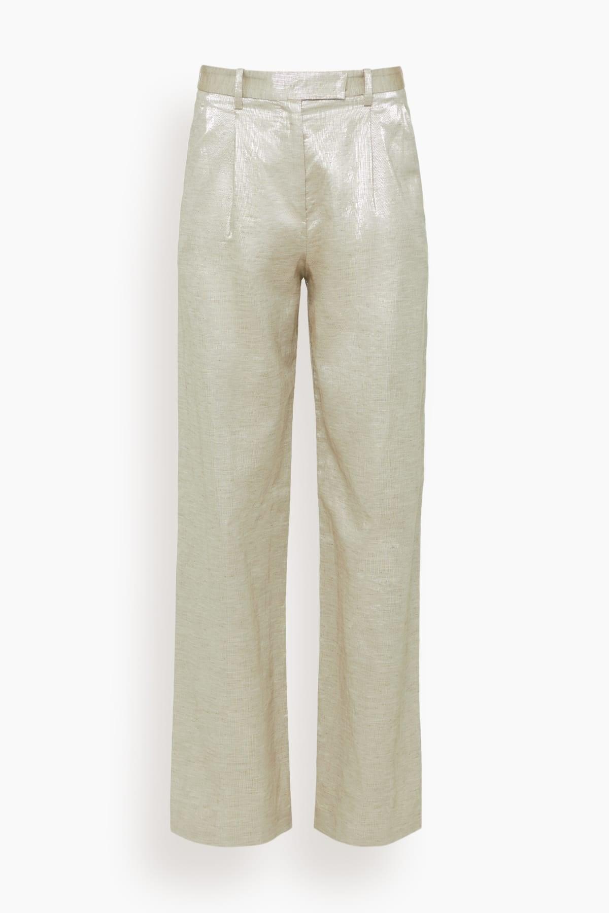 Chic Linen High Waisted Pants in Lucente by FORTE_FORTE