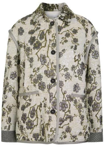 Floral-jacquard bouclé jacket by FORTE_FORTE