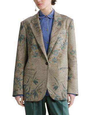 Le Bambou Secret Print Chevron Blazer by FORTE_FORTE