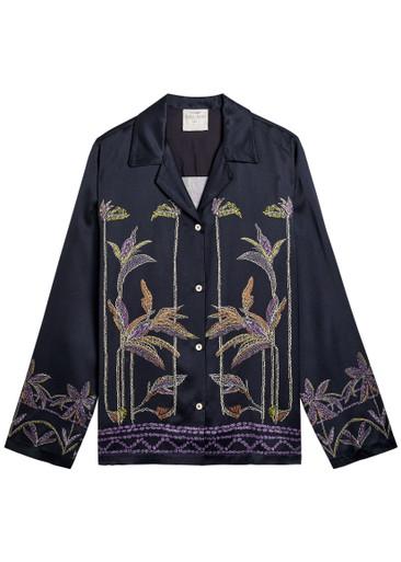 Printed satin shirt by FORTE_FORTE