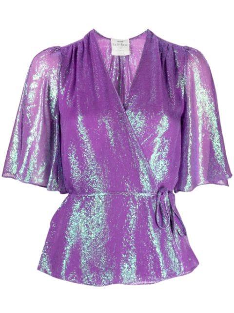 V-neck short-sleeve blouse by FORTE_FORTE