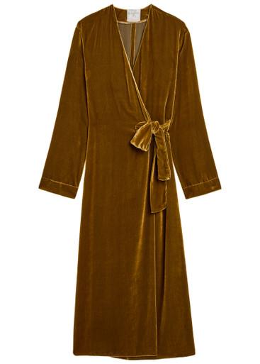 Velvet midi wrap dress by FORTE_FORTE