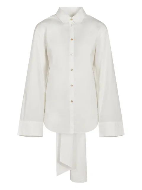 asymmetric tie-back shirt by FORTE_FORTE