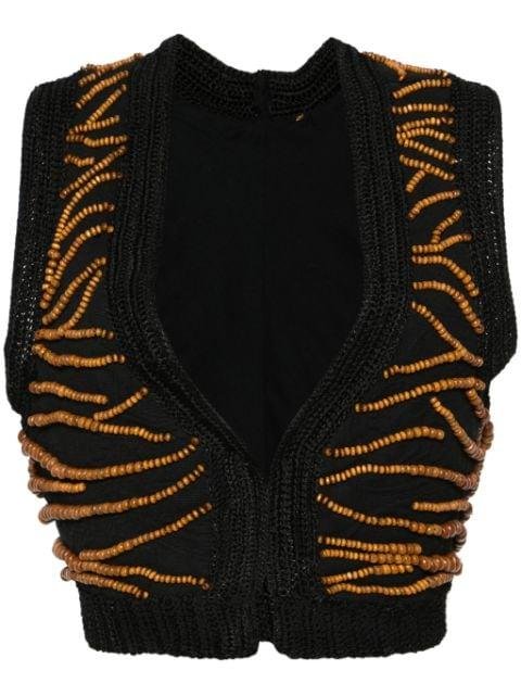 beaded cotton vest by FORTE_FORTE