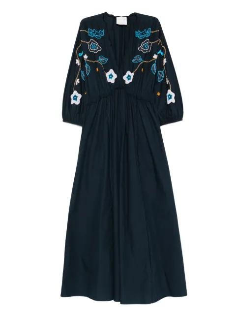 beaded-motifs scalloped dress by FORTE_FORTE