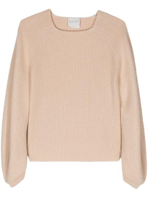 boat-neck ribbed jumper by FORTE_FORTE