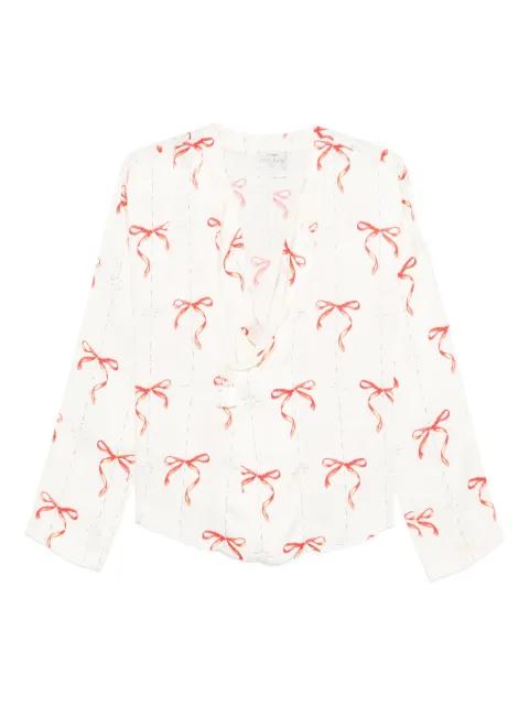 bow-print shirt by FORTE_FORTE