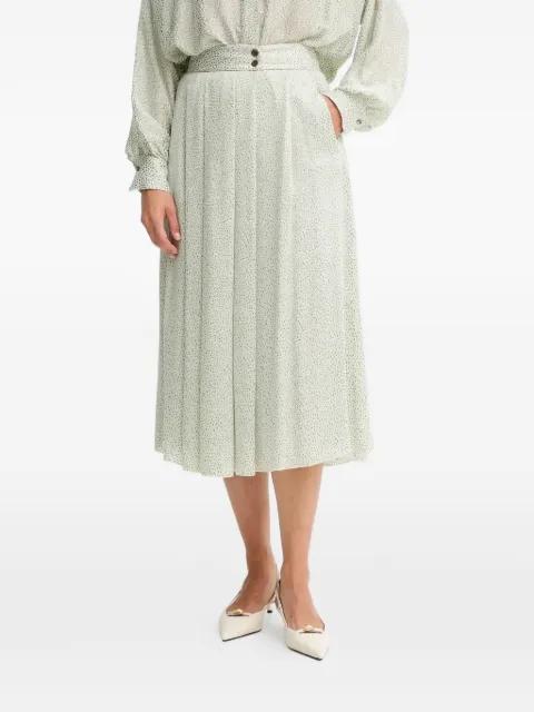 button pleated midi skirt by FORTE_FORTE button pleated midi skirt by FORTE_FORTE