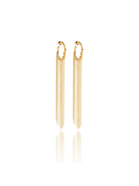 chain hoop earrings by FORTE_FORTE