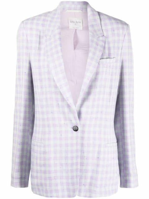 check-print blazer by FORTE_FORTE