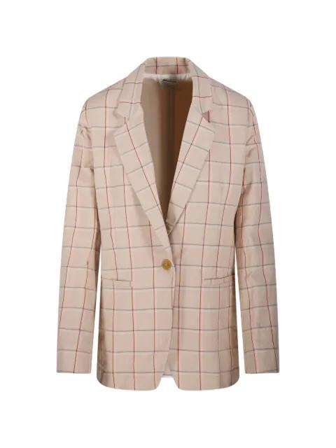 checked single-breasted blazer by FORTE_FORTE