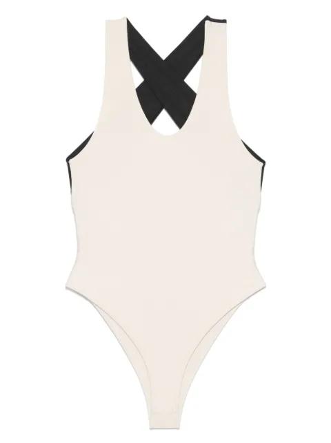 crossover-strap bodysuit by FORTE_FORTE