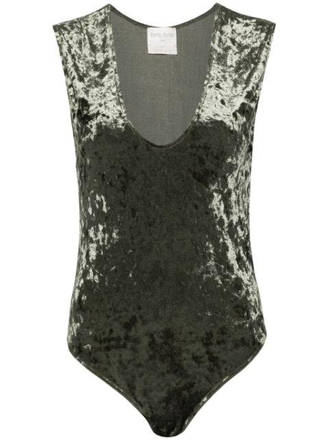 crushed-velvet bodysuit by FORTE_FORTE