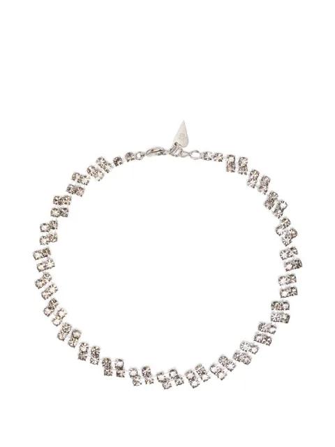 crystal-embellished heart-charm necklace by FORTE_FORTE
