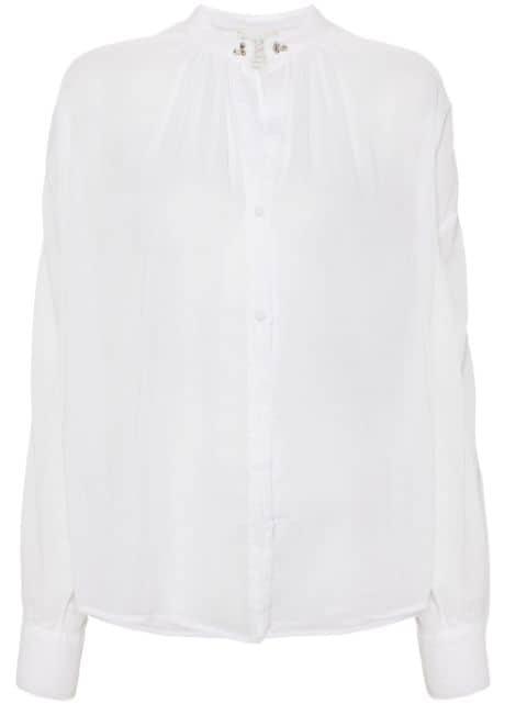 crystal-embellished semi-sheer shirt by FORTE_FORTE