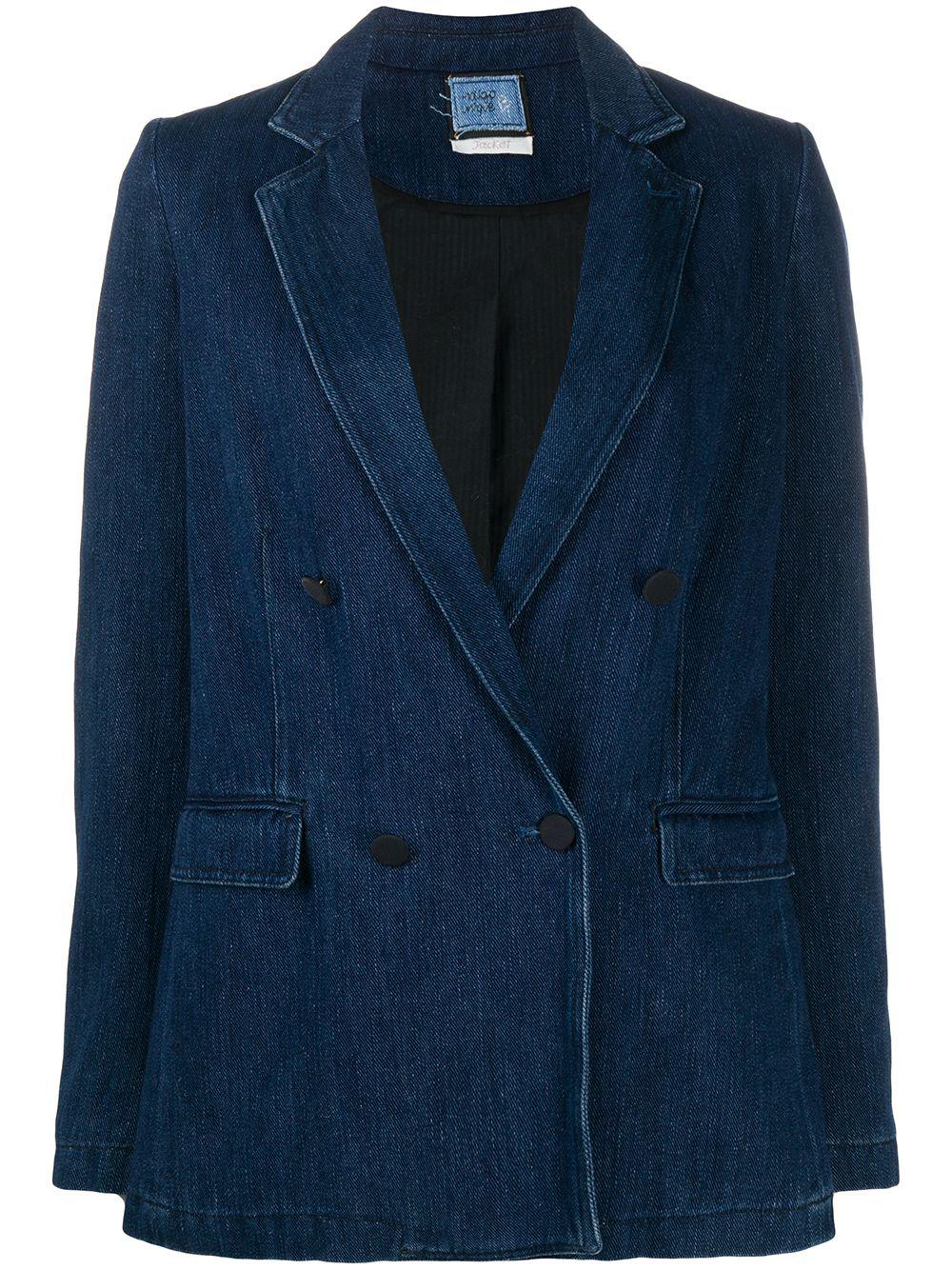 double-breasted denim blazer by FORTE_FORTE
