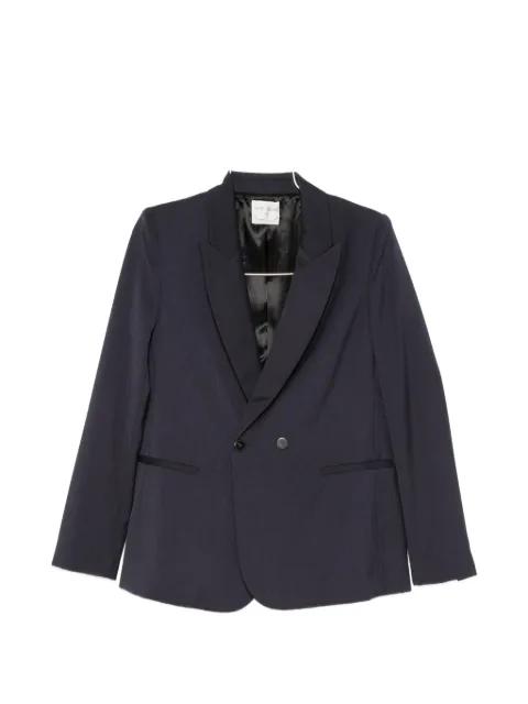 double-breasted peak-lapel blazer by FORTE_FORTE