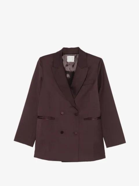 double-breasted peaked-lapels blazer by FORTE_FORTE
