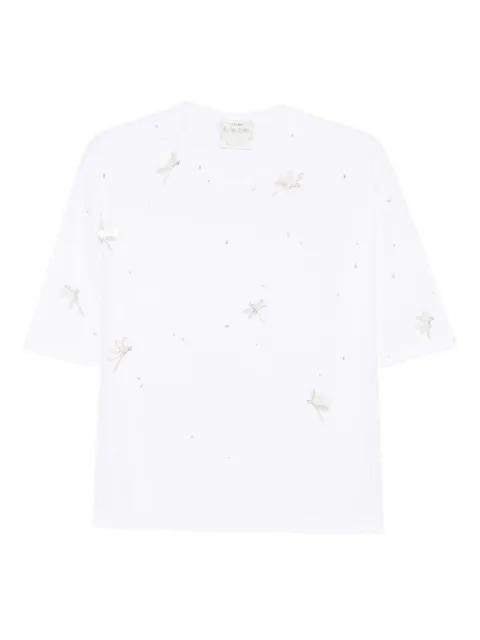 dragonfly embellished short-sleeved T-shirt by FORTE_FORTE