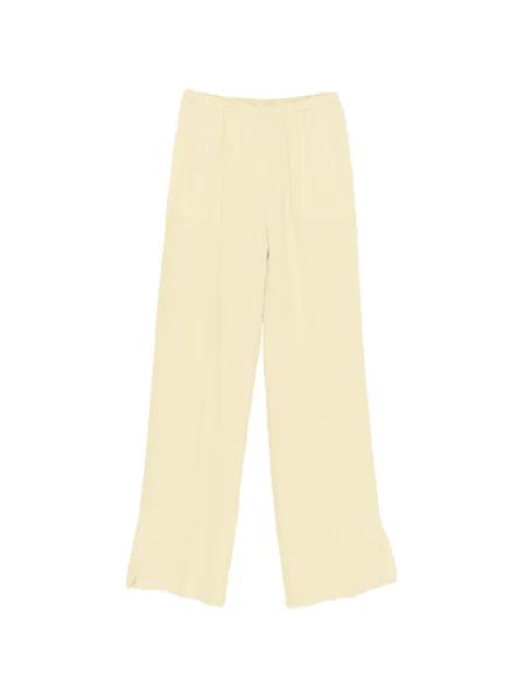 elasticated-waist linen trousers by FORTE_FORTE