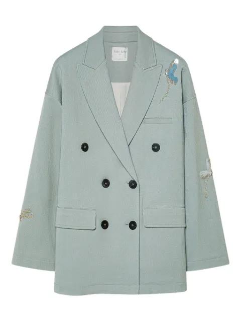 embellished double-breasted coat by FORTE_FORTE