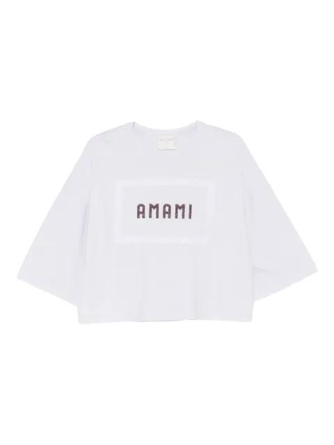 embroidered-detail T-shirt by FORTE_FORTE