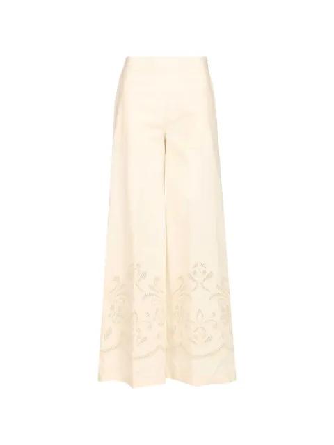 embroidery cropped trousers by FORTE_FORTE
