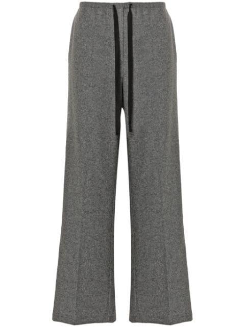 felted straight-leg trousers by FORTE_FORTE