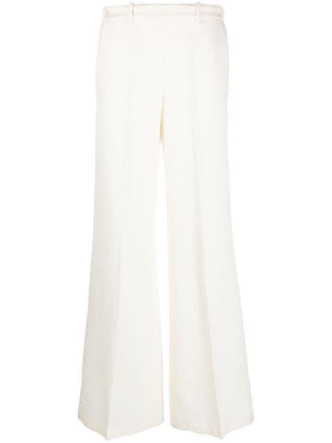 fine-ribbed wide-leg trousers by FORTE_FORTE