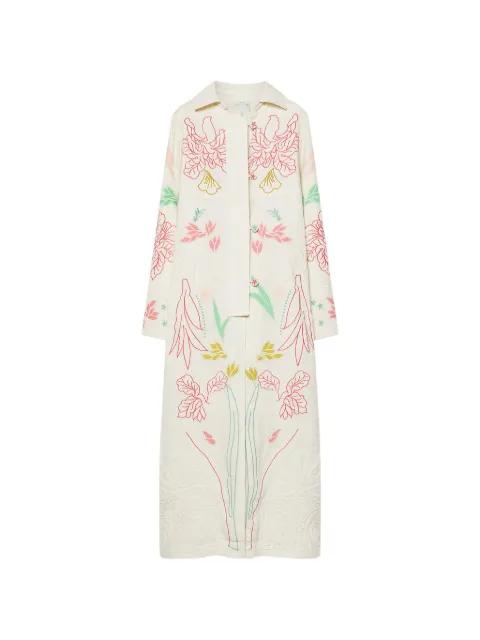 floral embroidered coat by FORTE_FORTE
