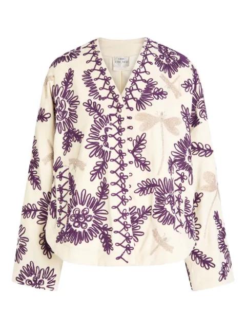 floral-embroidered jacket by FORTE_FORTE