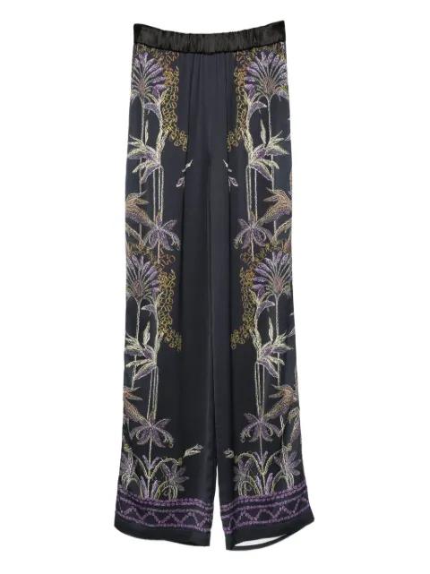floral-embroidered trousers by FORTE_FORTE