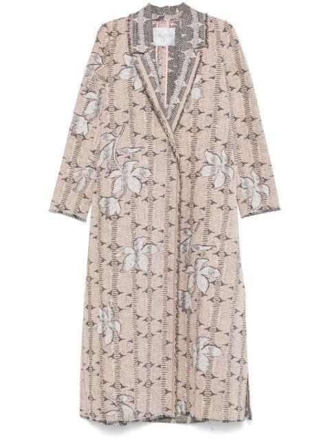 floral-jacquard coat by FORTE_FORTE