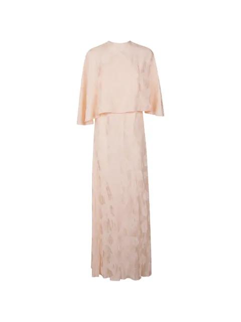 floral-jacquard maxi dress by FORTE_FORTE