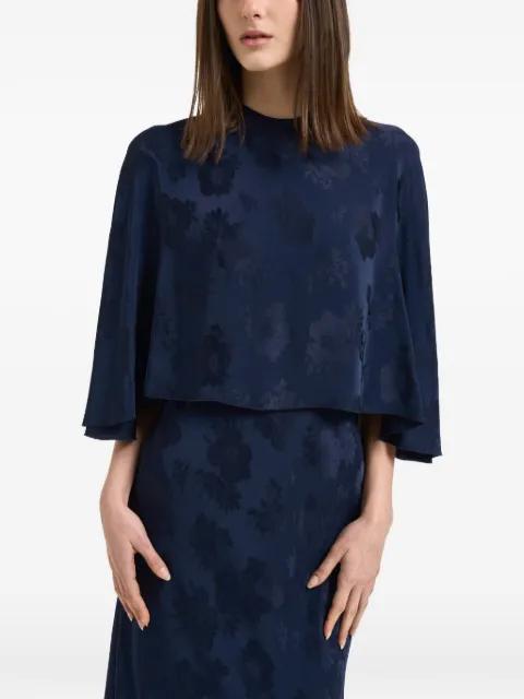 floral-print cape maxi dress by FORTE_FORTE