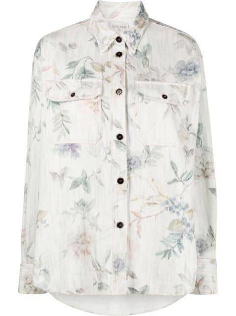 floral-print cotton shirt by FORTE_FORTE