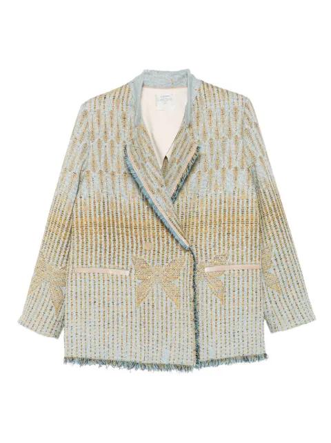 fringed-edges blazer by FORTE_FORTE