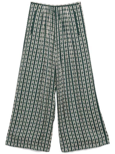geometric-print trousers by FORTE_FORTE