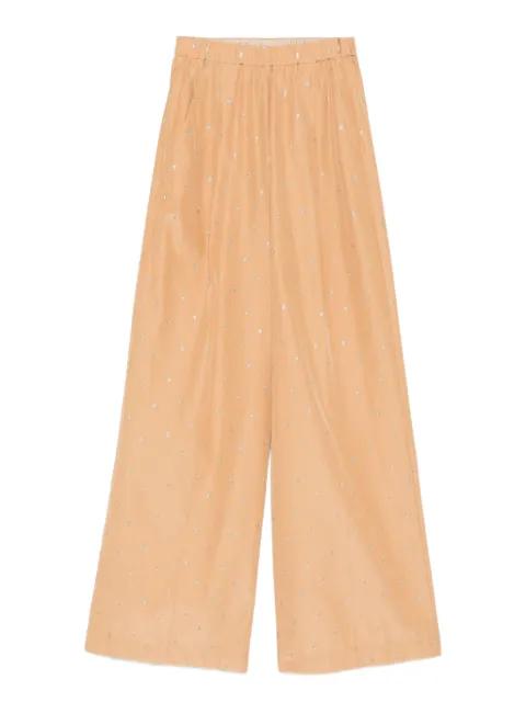 glitter-detailed palazzo pants by FORTE_FORTE