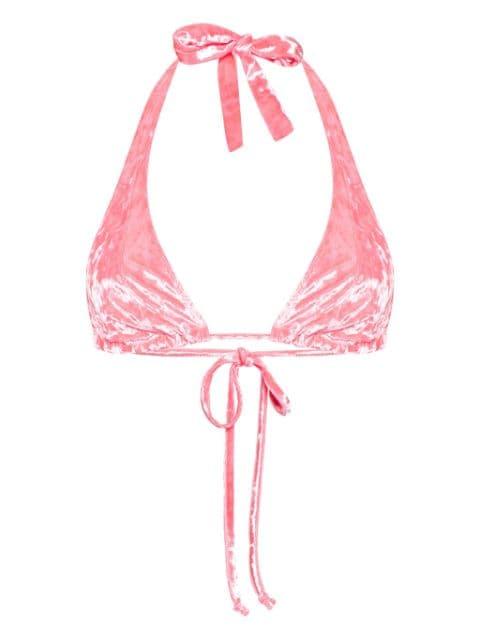 halterneck velvet bikini top by FORTE_FORTE