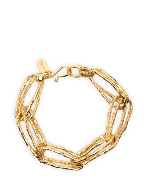 hammered-effect chain-link bracelet by FORTE_FORTE