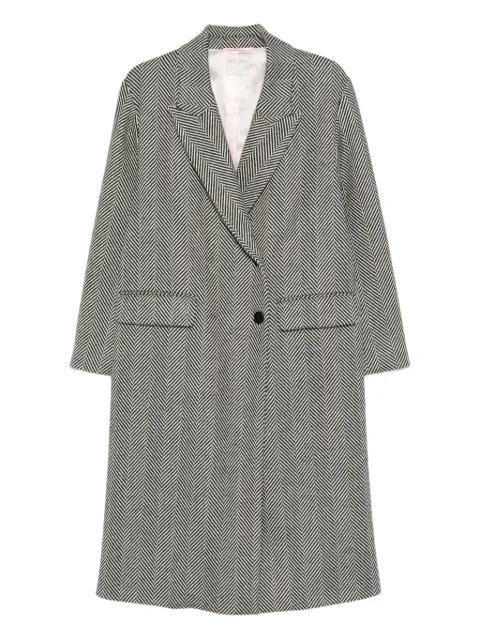herringbone double-breasted coat by FORTE_FORTE