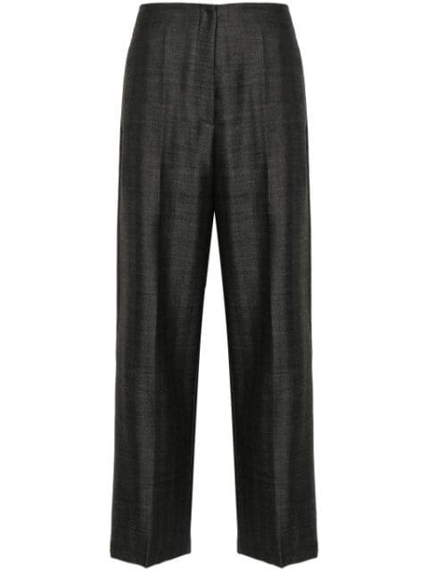 herringbone wool tailored trousers by FORTE_FORTE