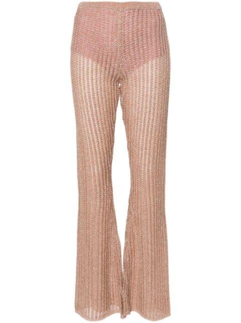 high-waist bootcut knitted trousers by FORTE_FORTE