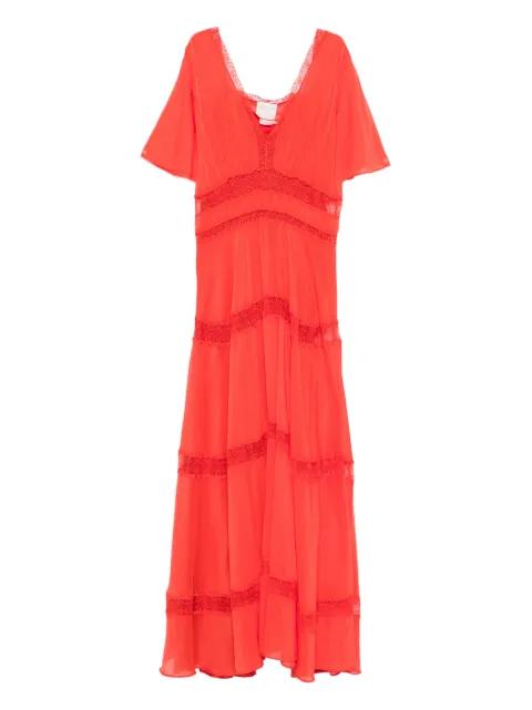 lace V-neck maxi dress by FORTE_FORTE