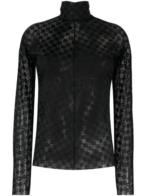lace-detail long-sleeved top by FORTE_FORTE