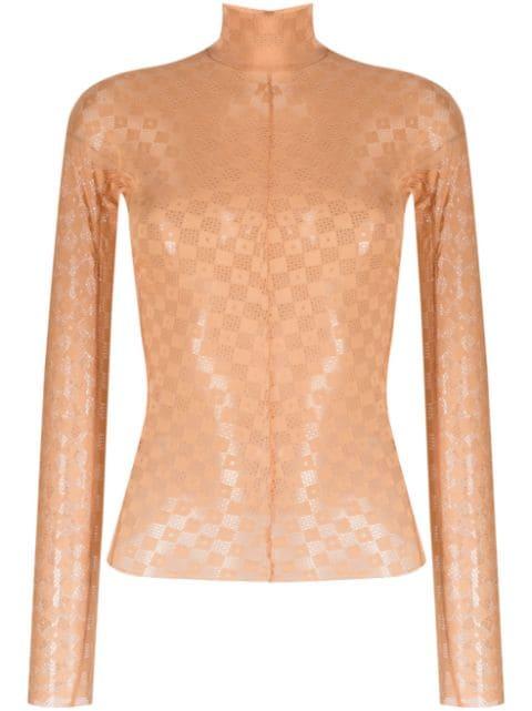 lace-detail long-sleeved top by FORTE_FORTE