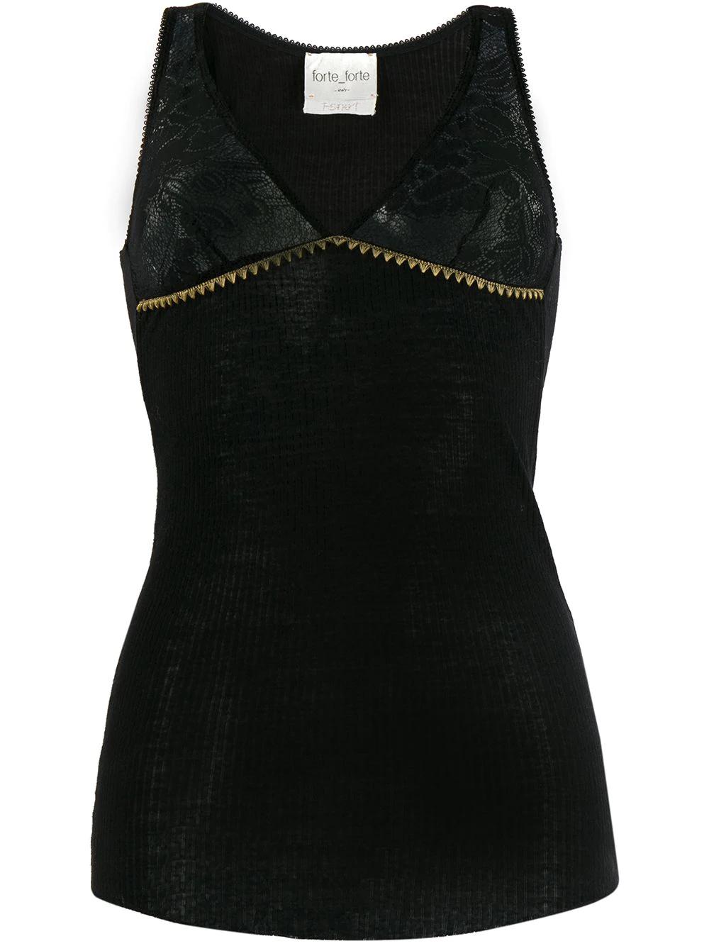 lace panel tank top by FORTE_FORTE
