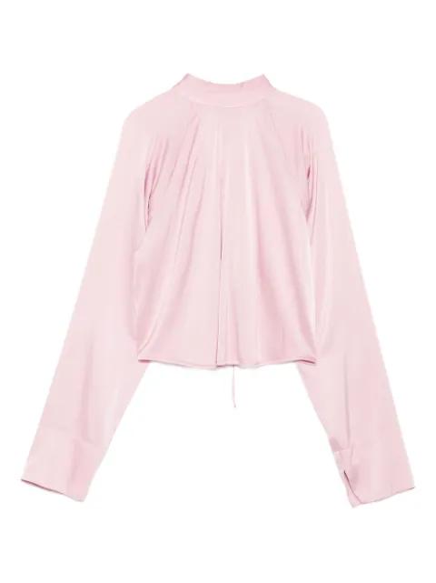 lace-up cropped blouse by FORTE_FORTE